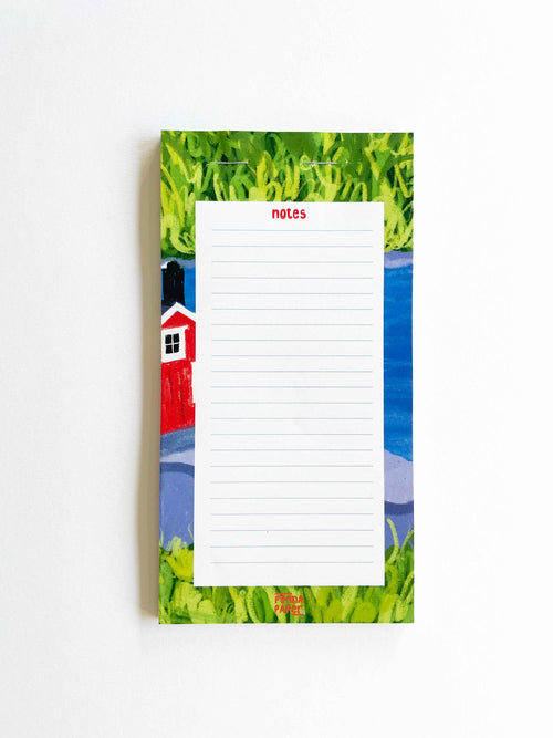 Bloc-notes motif scandinave Norge, papeterie illustrée pour to-do list
