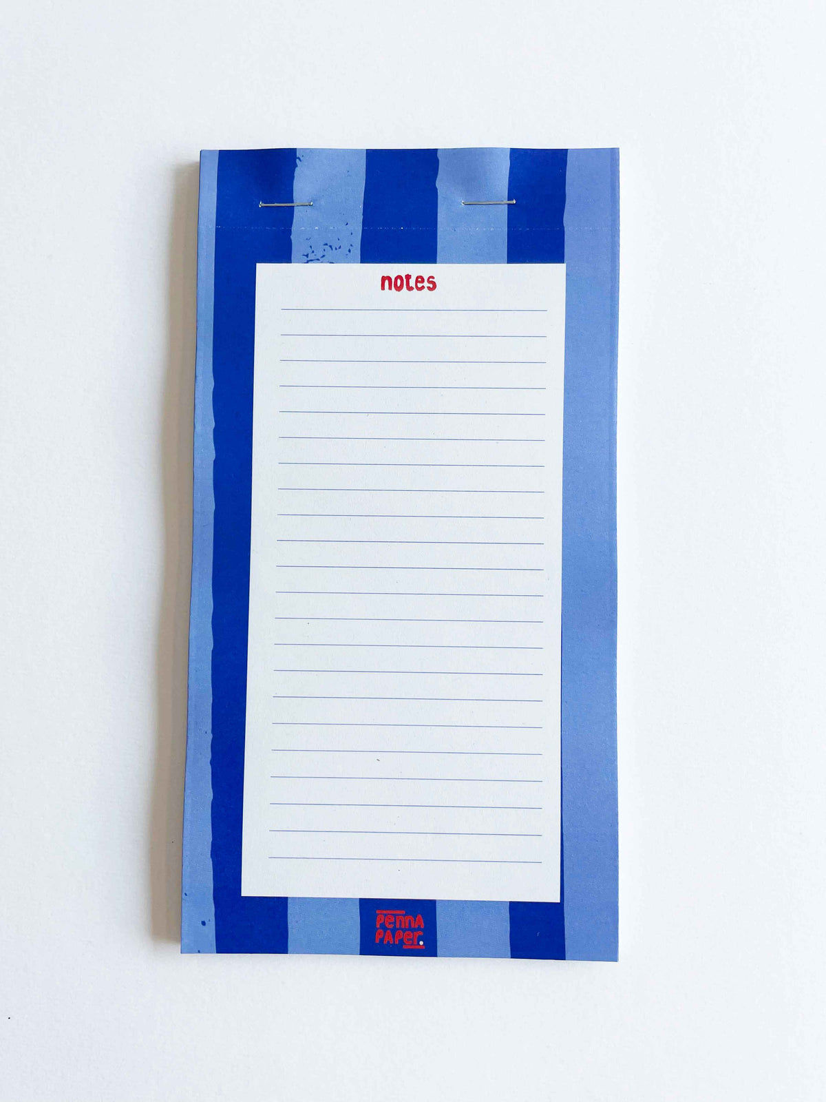 Bloc-notes rayures bleues, papeterie illustrée pour to-do list