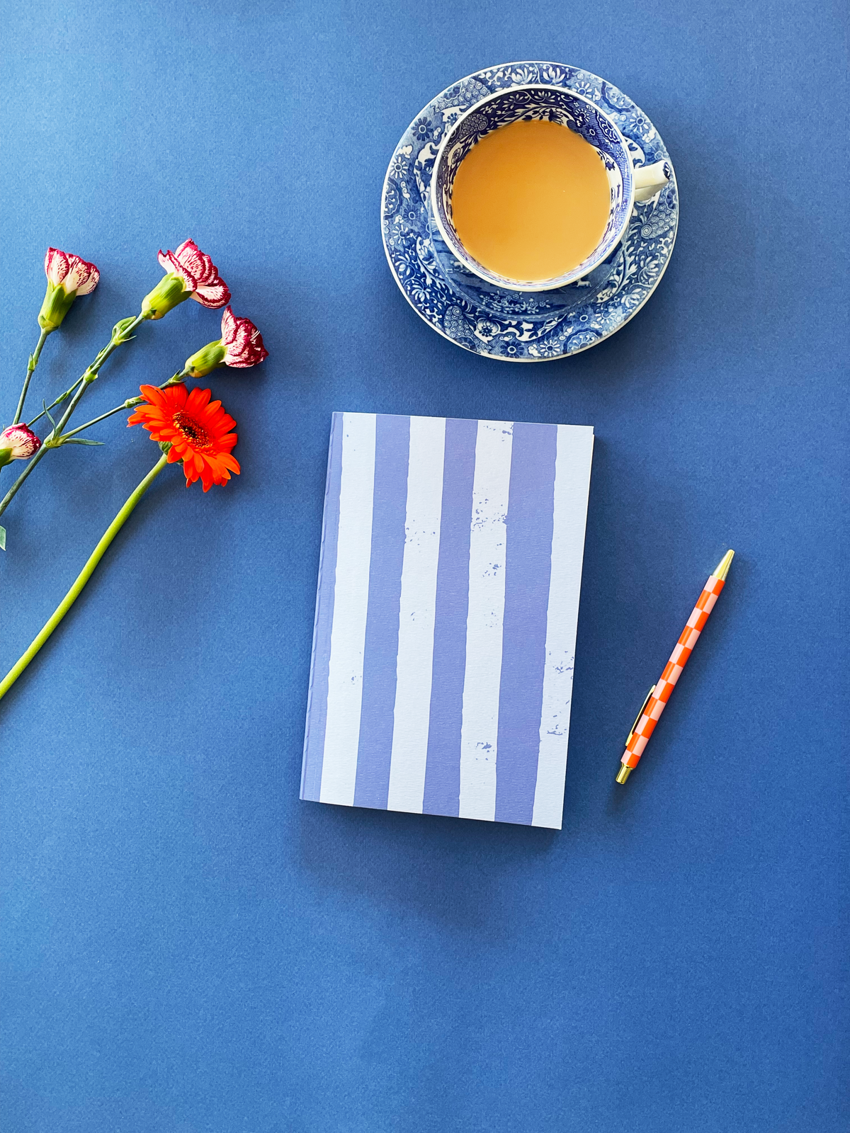 Carnet A5 rayures bleues