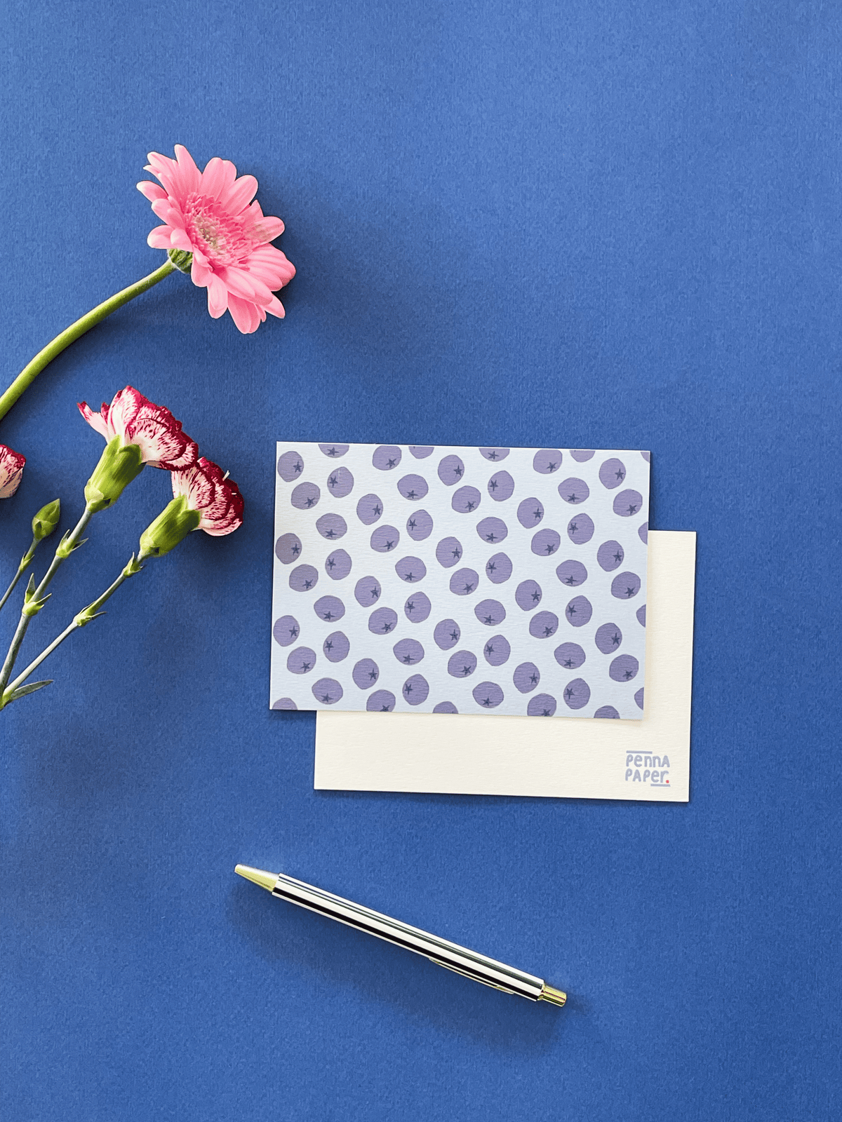 Carte postale myrtilles, illustration A6 à envoyer ou encadrer