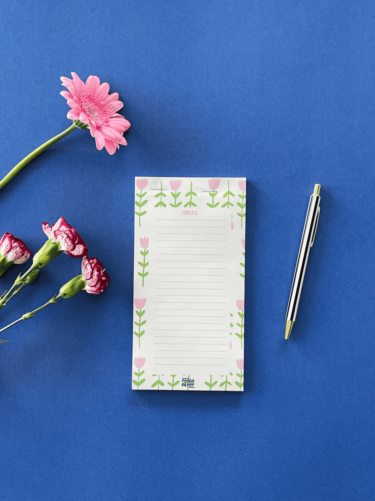 Bloc-notes tulipes, papeterie illustrée pour to-do list