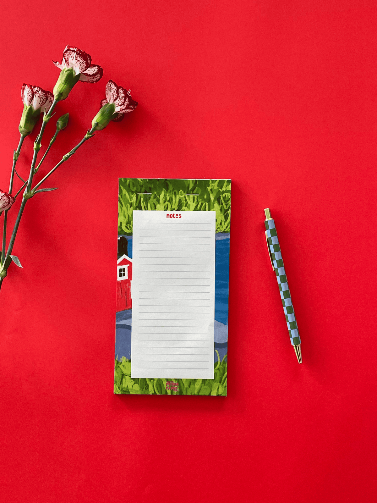 Bloc-notes motif scandinave Norge, papeterie illustrée pour to-do list