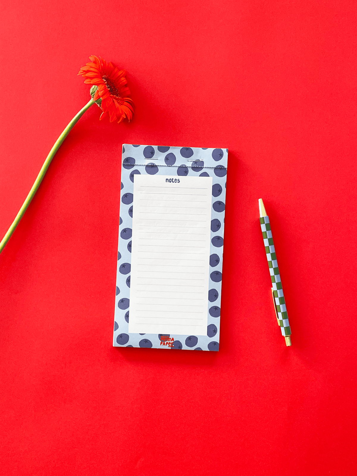 Bloc-notes myrtilles, papeterie illustrée pour to-do list